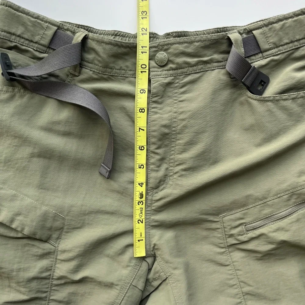 The North Face Paramount Trail Convertible Pants Mens Large Green Hiking Belted